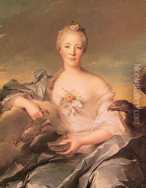 Madame de Caumartin as Hebe 1753 Oil Painting - Jean-Marc Nattier