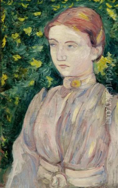 Portrait Of Madeleine Bernard Oil Painting - Emile Bernard