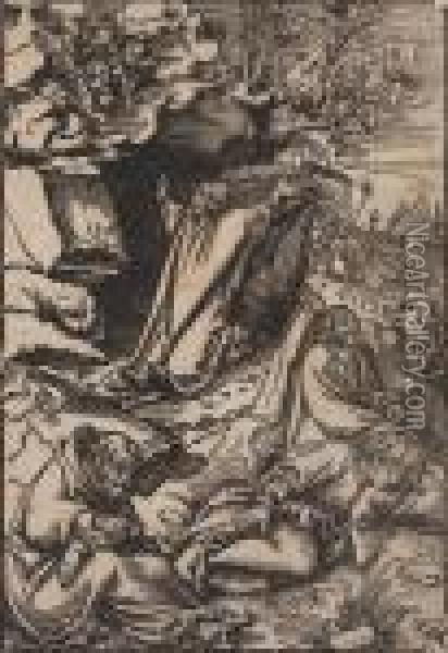 Passion Christi Im Garten Getsemani Oil Painting - Lucas The Elder Cranach