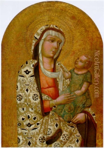 The Madonna And Child Oil Painting -  Spagna (Giovanni lo Spagnolo)