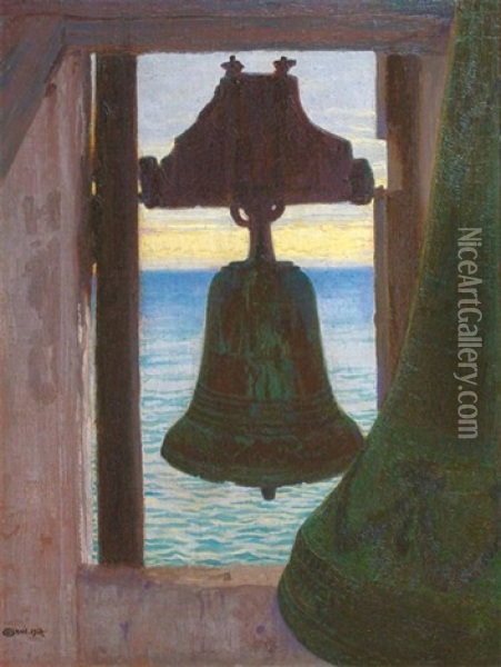 Clocher Au Bord De La Mer Oil Painting - Edward Okun