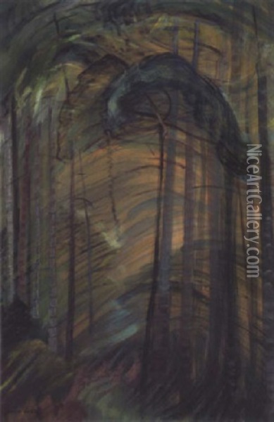 Somewhere Oil Painting - Emily Carr