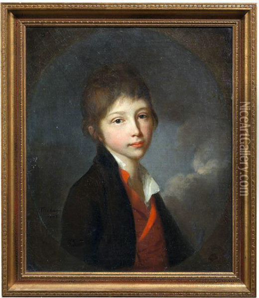 Bildnis Des Hans Carl Ottobald Freiherr Von Werthern Im Alter Von 11 Jahren Oil Painting - Johann Friedrich A. Tischbein
