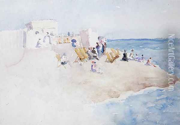 Bathing Station at St. Leonards-on-Sea, 1922 Oil Painting - Theodore Roussel