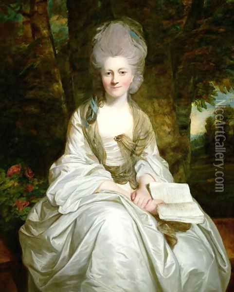 A Portrait of Dorothy Vaughan, Countess of Lisburne, c.1777 Oil Painting - Sir Joshua Reynolds