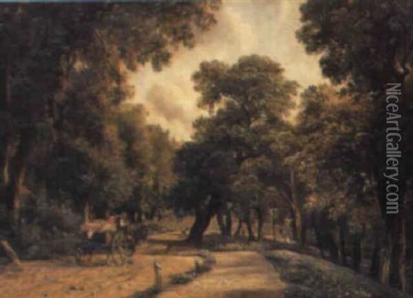 Petersham Lane Oil Painting - George Hilditch