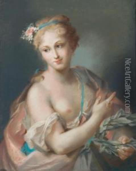 Flora Oil Painting - Rosalba Carriera
