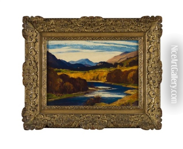 October In Rannoch Oil Painting - David Young Cameron