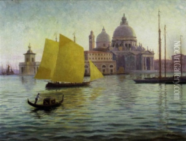 La Salute, Venise Oil Painting - Pierre Abattucci