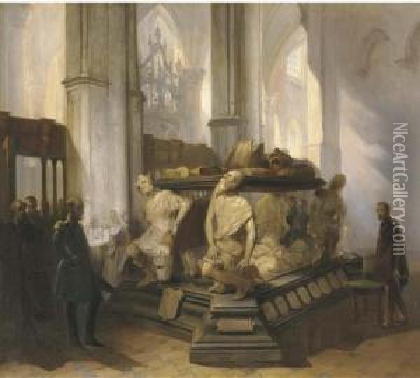 The Prinsenkapel At The Grote Kerk, Breda Oil Painting - Jan Wandelaar