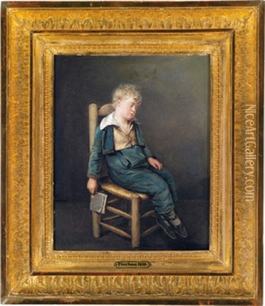Ein Schlafender Junge Oil Painting - Jean Antoine Pinchon