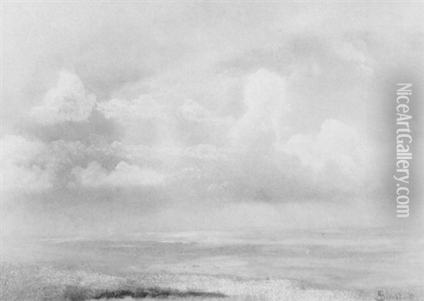 Cumulous Clouds Over The Ocean Oil Painting - Albert Bierstadt