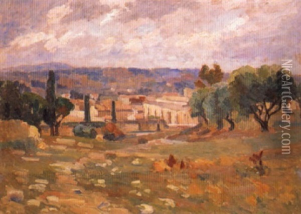 La Chartreuse De Villeneuve Les Avignons Oil Painting - Abel Louis Alphonse Lauvray