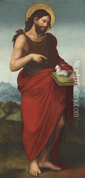 Saint John The Baptist Oil Painting - Vicente Juan (de Juanes) Masip