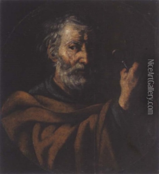 Der Heilige Petrus (san Pietro) Oil Painting - Jusepe de Ribera