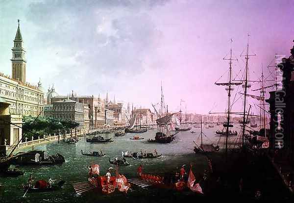 A View of the Grand Canal Oil Painting - Vincenzo Chilone