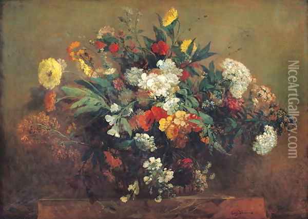 Flowers Oil Painting - Eugene Delacroix