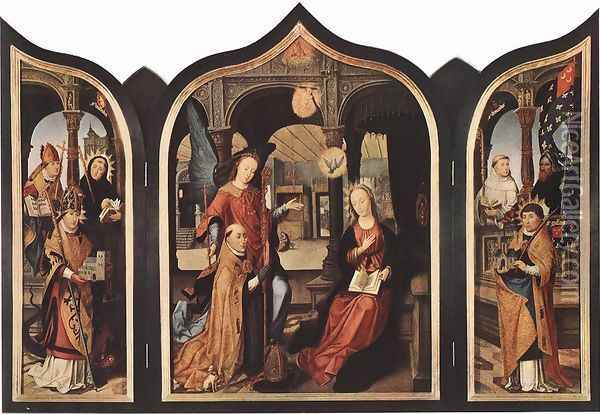 Annunciation 1516-17 Oil Painting - Jean Bellegambe the Elder