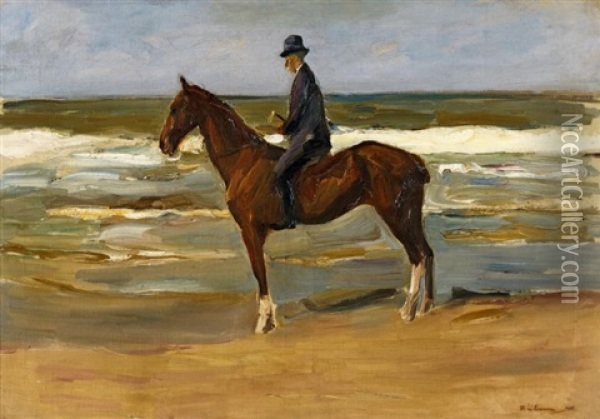 Reiter Am Strand Nach Links Oil Painting - Max Liebermann