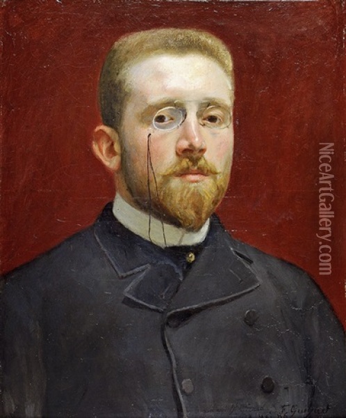 Portrait D'homme Oil Painting - Francois Joseph Guiguet