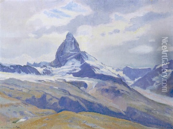 Cervin, Temps Gris Oil Painting - Charles L'Eplattenier