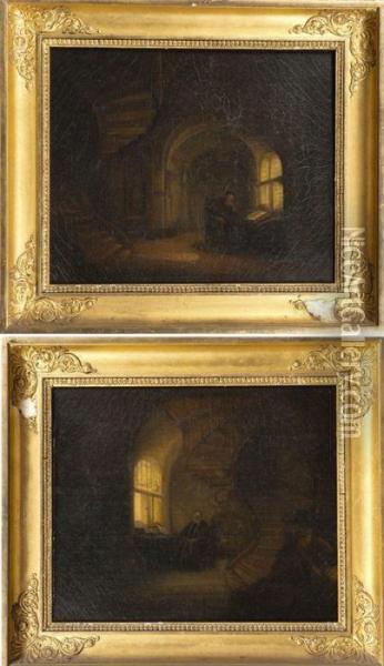 Le Philosophe En Meditation Oil Painting - Rembrandt Van Rijn