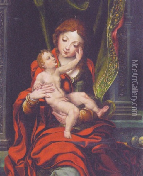 The Madonna And Child Oil Painting - Pieter Coecke van Aelst the Elder