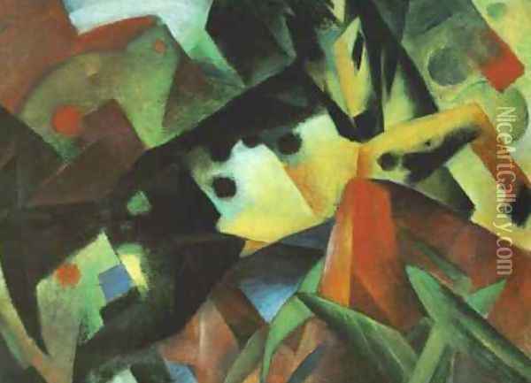 The Leaping Horse Oil Painting - Franz Marc