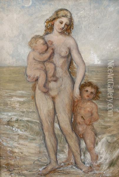 Venus Rising From The Sea Oil Painting - Edward Calvert