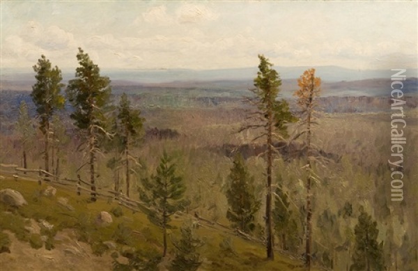 Ural Landscape Oil Painting - Alexander Denisov Uralsky