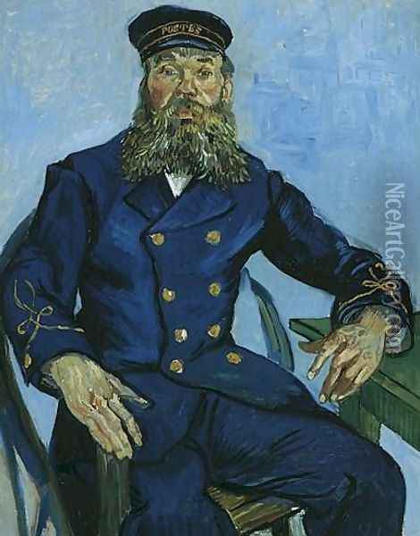 Portrait Of The Postman Joseph Roulin Oil Painting - Vincent Van Gogh