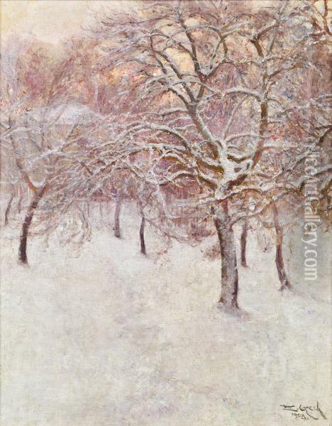 Winterlandschaft Oil Painting - Emil Czech