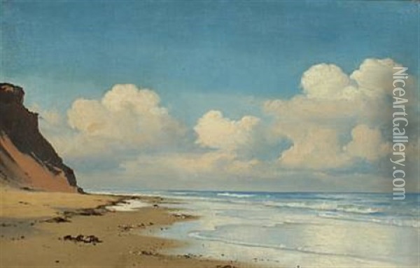 Sunny Day At Rubjerg Knude Oil Painting - Carl Johann Neumann