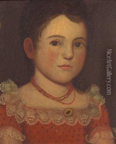 Early Portrait Of Francis Elizabeth Swift Oil Painting - Zedekiah Belknap
