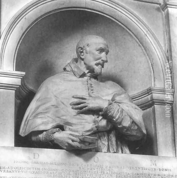 Bust of Cardinal Giovanni Garzia Mellini Oil Painting - Alessandro Algardi