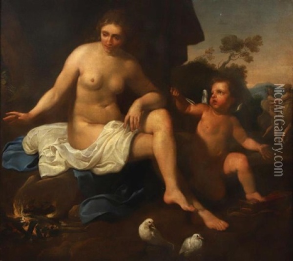 Venus Frigida : Sine Caerere Et Bacho Friget Venus Oil Painting - Jakob van Loo