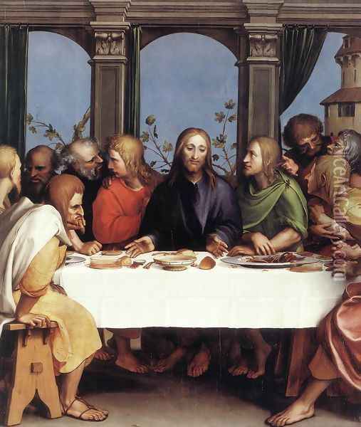 The Last Supper 1524-25 Oil Painting - Hans Holbein the Younger