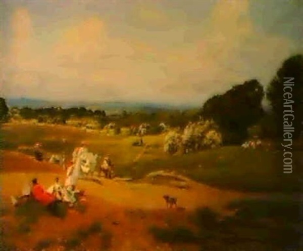 Hampstead's Happy Heath Oil Painting - Sir David Murray