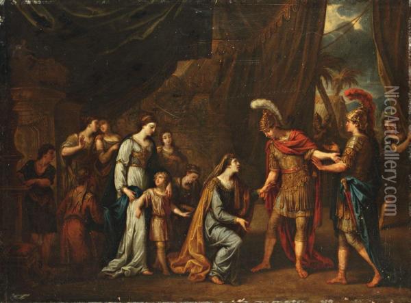 Alexandre Et La Famille De Darius Oil Painting - Arnould De Vuez