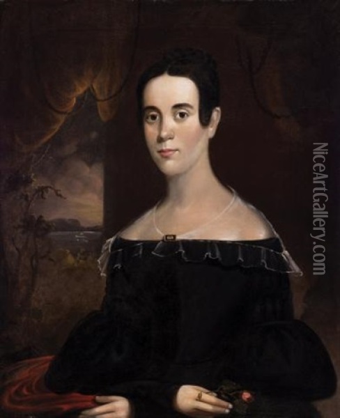 Portrait Of Otis Kimball And Portrait Of Margaret Kimball Oil Painting - William Matthew Prior