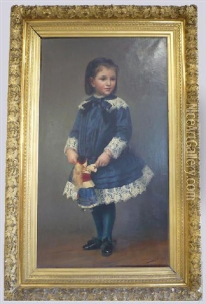 Portrait De Marie Oil Painting - Eugene Alexis Girardet