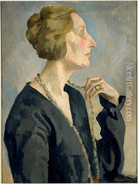 Portrait Of Edith Sitwell Oil Painting - Roger Fry