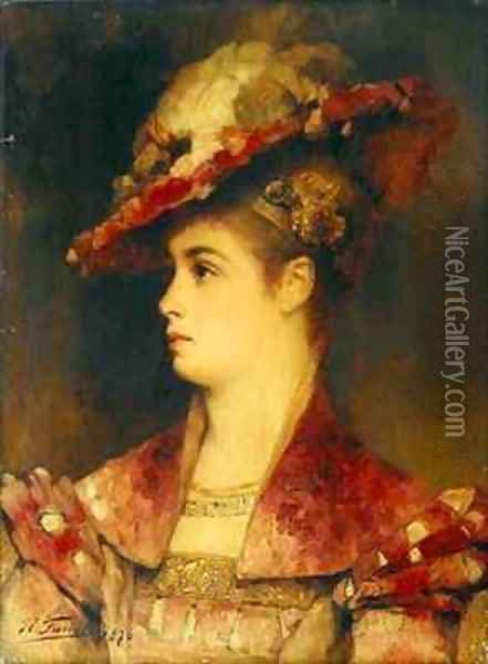 Portrait of a Woman Oil Painting - Heinrich Faust