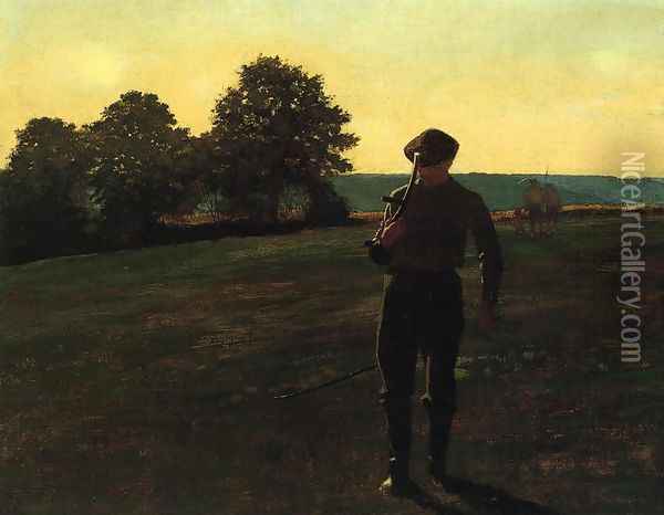 Man with a Sythe Oil Painting - Winslow Homer