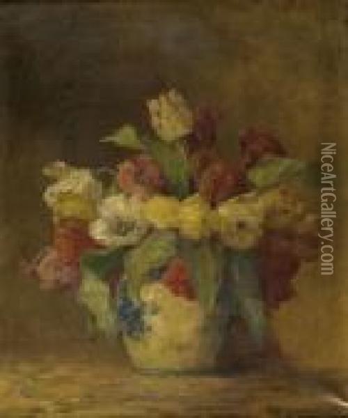Tulipany Oil Painting - Max Theodor Streckenbach