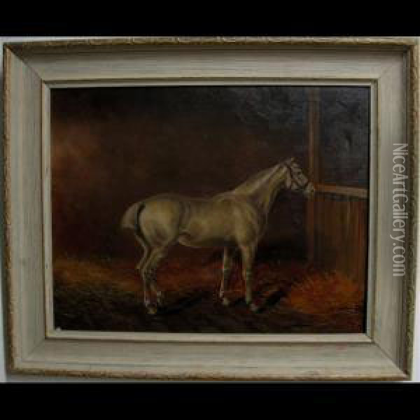 Stabled Horse Oil Painting - James Lynwood Palmer