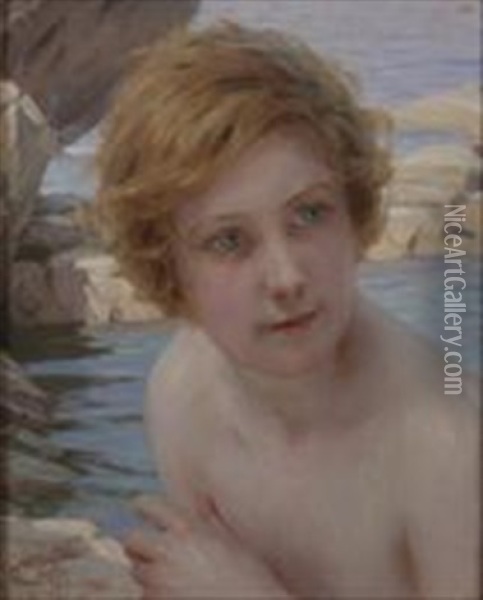 Beauty By The Sea Oil Painting - Paul Emile Chabas