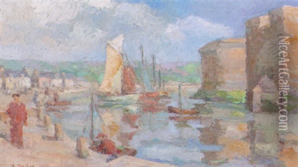 Le Port De Concarneau Oil Painting - Robert Antoine Pinchon