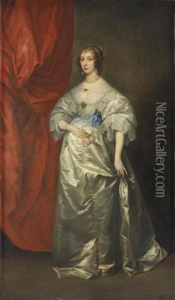 Portrait Of Mrs Oil Painting - Sir Anthony Van Dyck