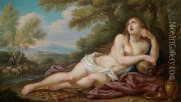 La Maddalena Penitente Oil Painting - Andrea Casali